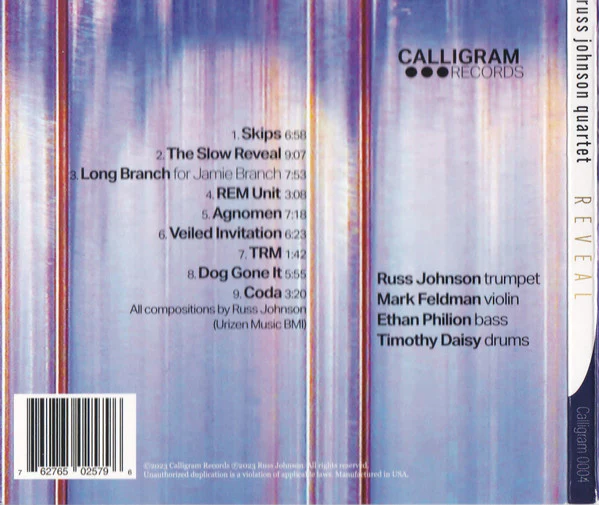 Russ Johnson Quartet - Reveal (CD) - Image 2