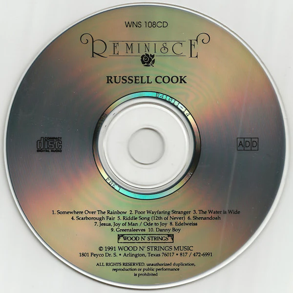 Russell Cook  - Reminisce (CD) - Image 3