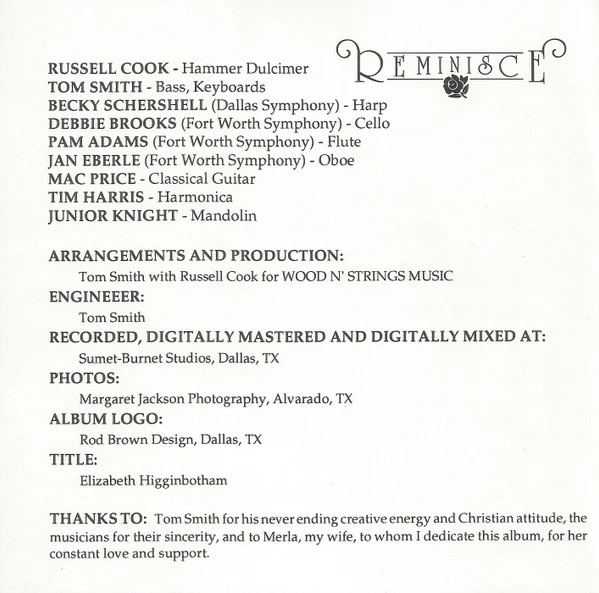 Russell Cook  - Reminisce (CD) - Image 4