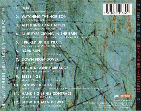 Sally Timms And Jon Langford  - Songs Of False Hope And High Values (CD) - Image 3