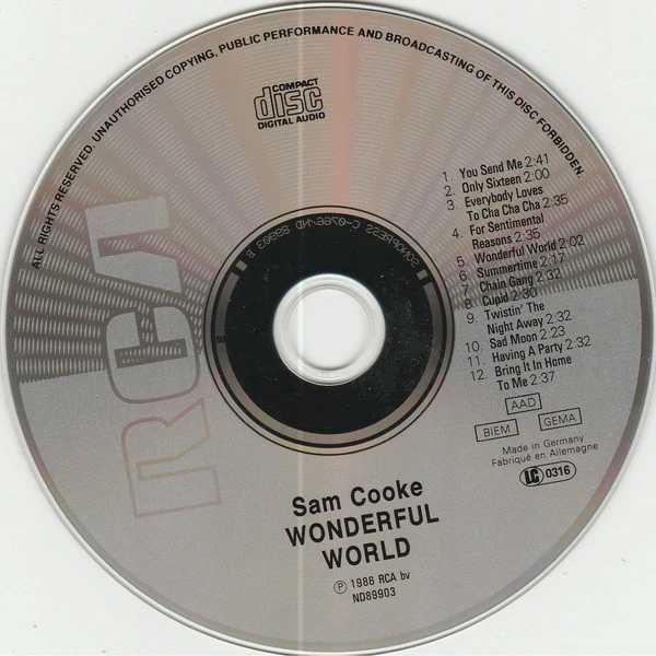 Sam Cooke - Wonderful World - The Best Of Sam Cooke (CD) - Image 3