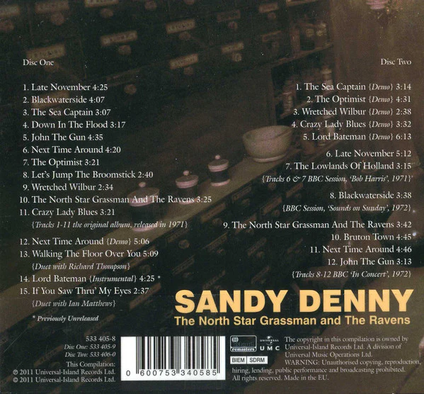 Sandy Denny - The North Star Grassman And The Ravens (2xCD, Album, Dlx, RE, RM) - Image 2