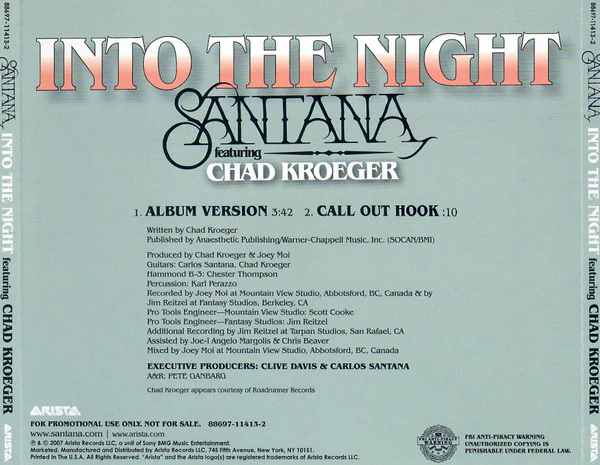 Santana Featuring Chad Kroeger - Into The Night (CD) - Image 2