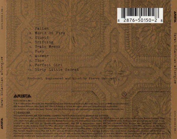 Sarah McLachlan - Afterglow (CD) - Image 2