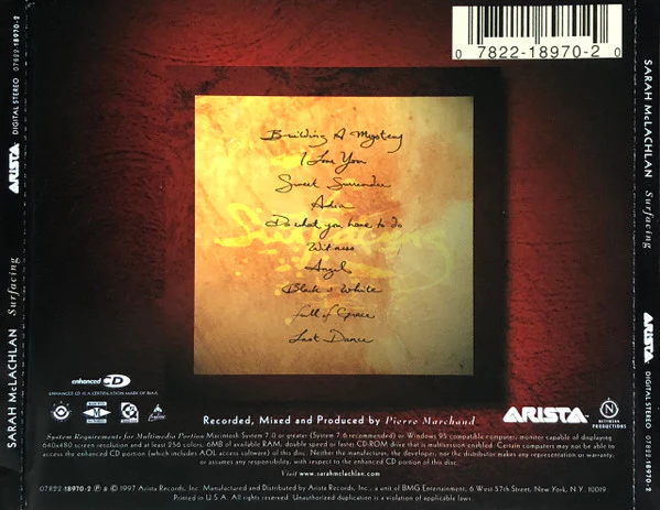Sarah McLachlan - Surfacing (CD) - Image 2