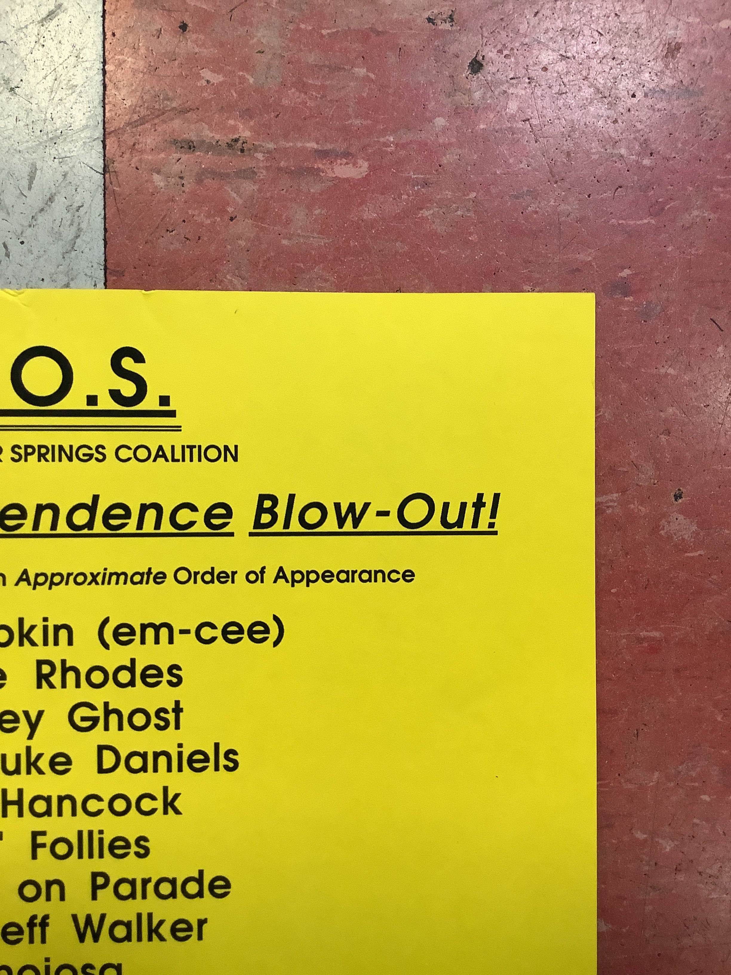 Save Our Springs Coalition Texas Independence Blow-Out (Poster) - Image 3