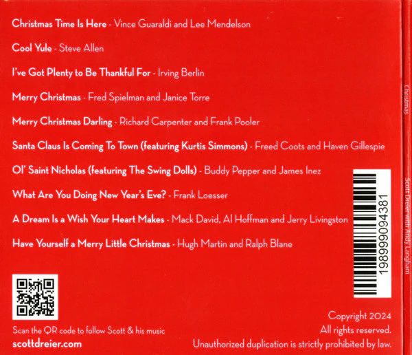 Scott Dreier With Andy Langham - Christmas (CD) - Image 2