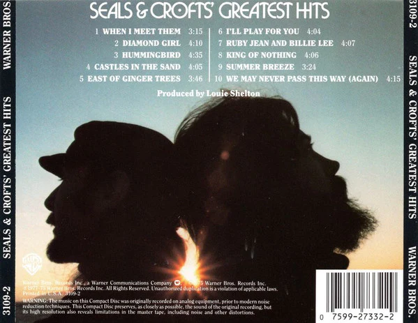 Seals & Crofts - Seals & Crofts' Greatest Hits (CD) - Image 2