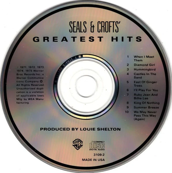 Seals & Crofts - Seals & Crofts' Greatest Hits (CD) - Image 3