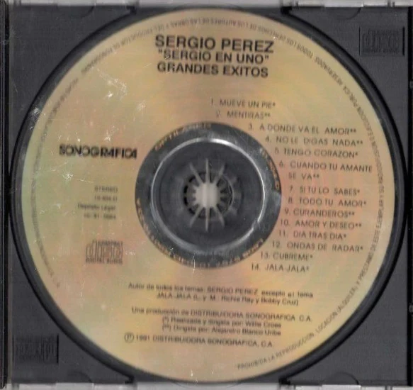 Sergio Pérez  - Sergio En Uno - Grandes Exitos De Sergio Perez (CD) - Image 3