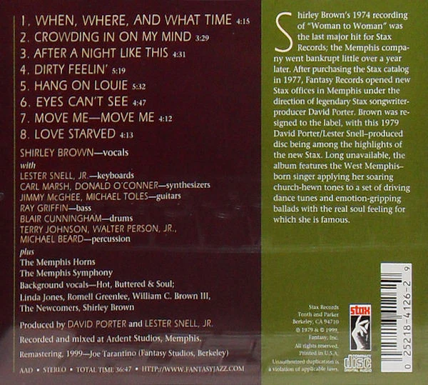 Shirley Brown - For The Real Feeling (CD) - Image 3