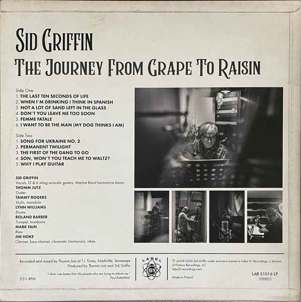 Sid Griffin - The Journey From Grape To Raisin (Vinyl) - Image 2