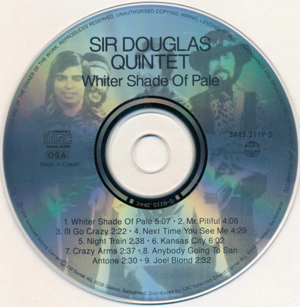 Sir Douglas Quintet - Whiter Shade Of Pale (CD) - Image 3
