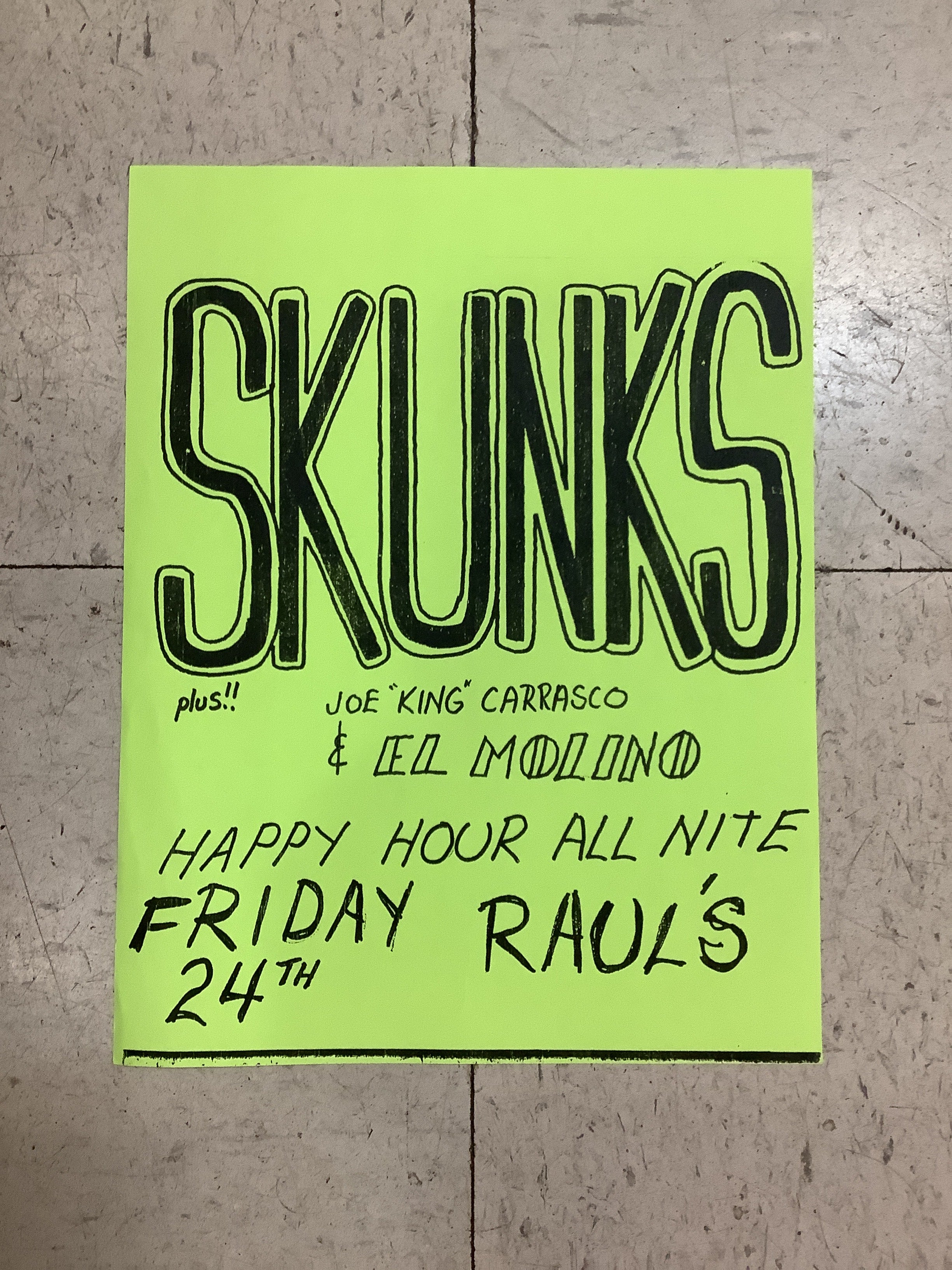 Skunks, Joe "King" Carrasco, and El Molino at Raul's (Poster)