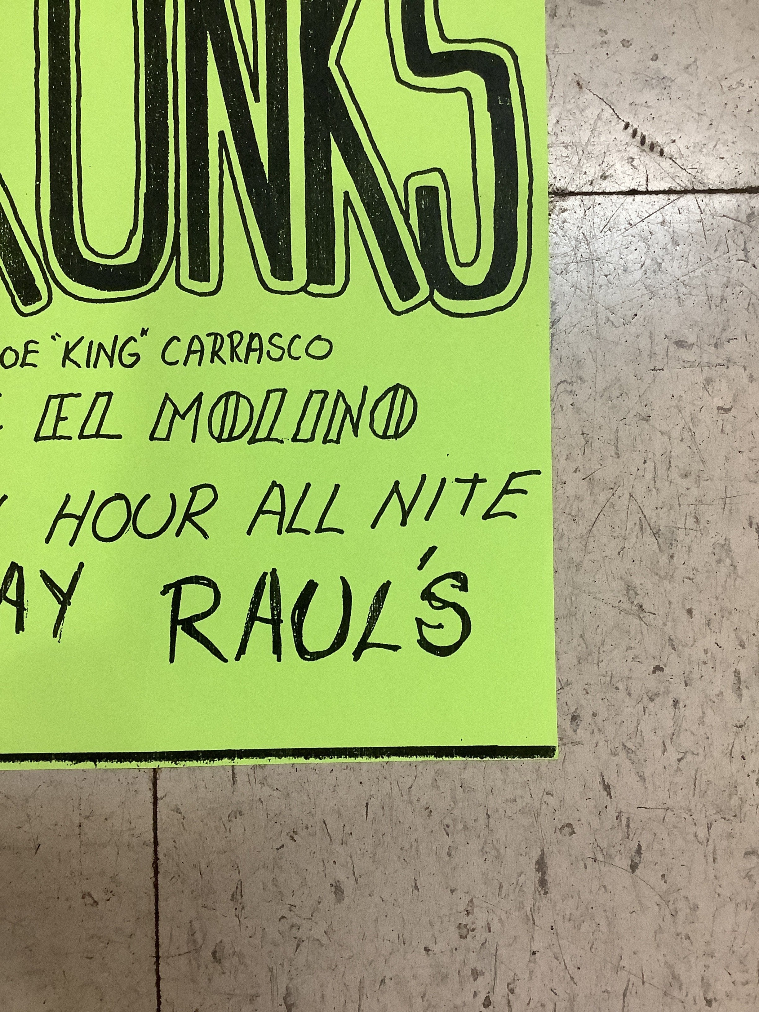 Skunks, Joe "King" Carrasco, and El Molino at Raul's (Poster) - Image 4