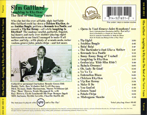 Slim Gaillard - Laughing In Rhythm: The Best Of The Verve Years (CD) - Image 2