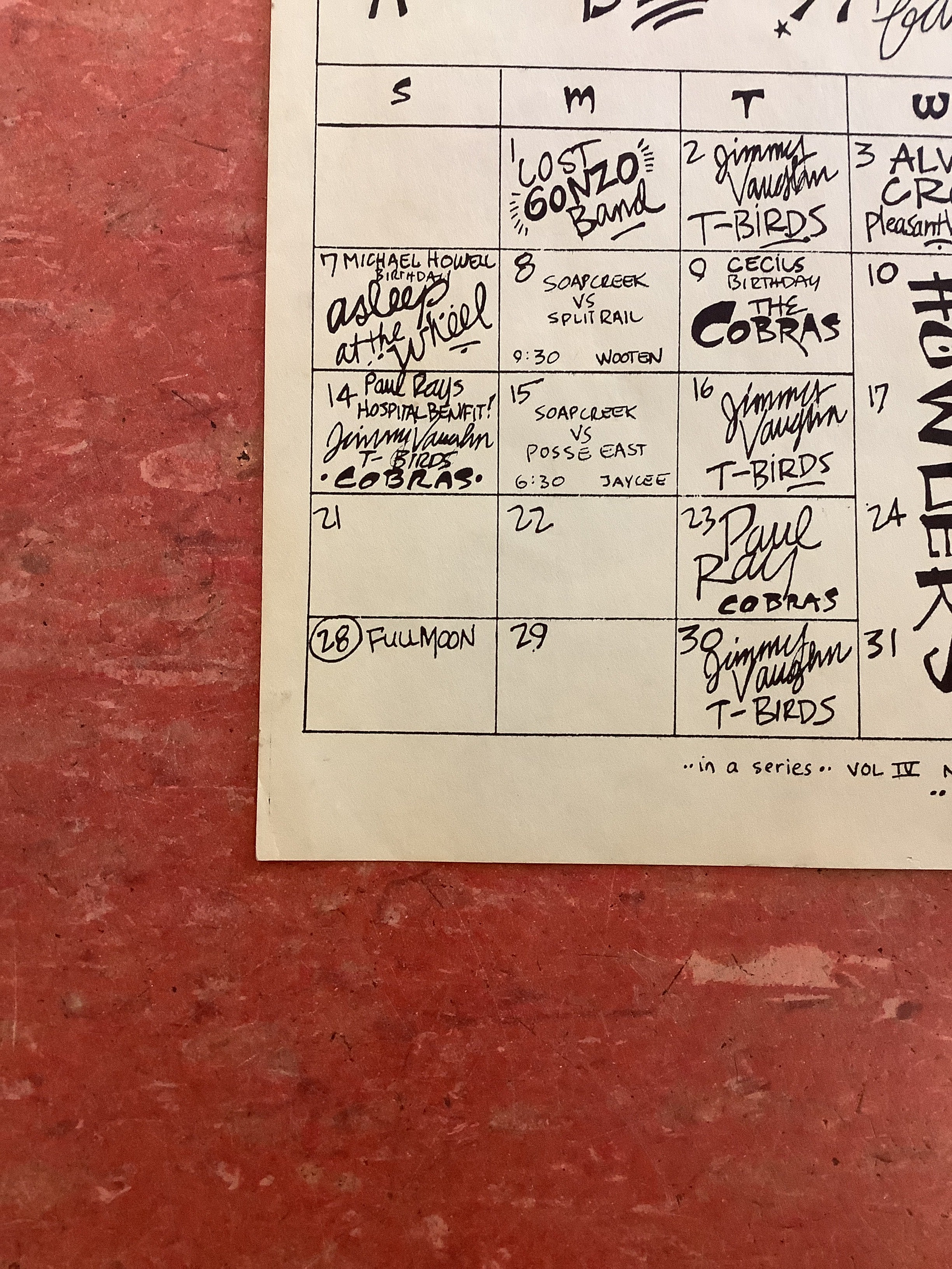 Soap Creek Saloon August Calendar - 1977 (Poster) - Image 5