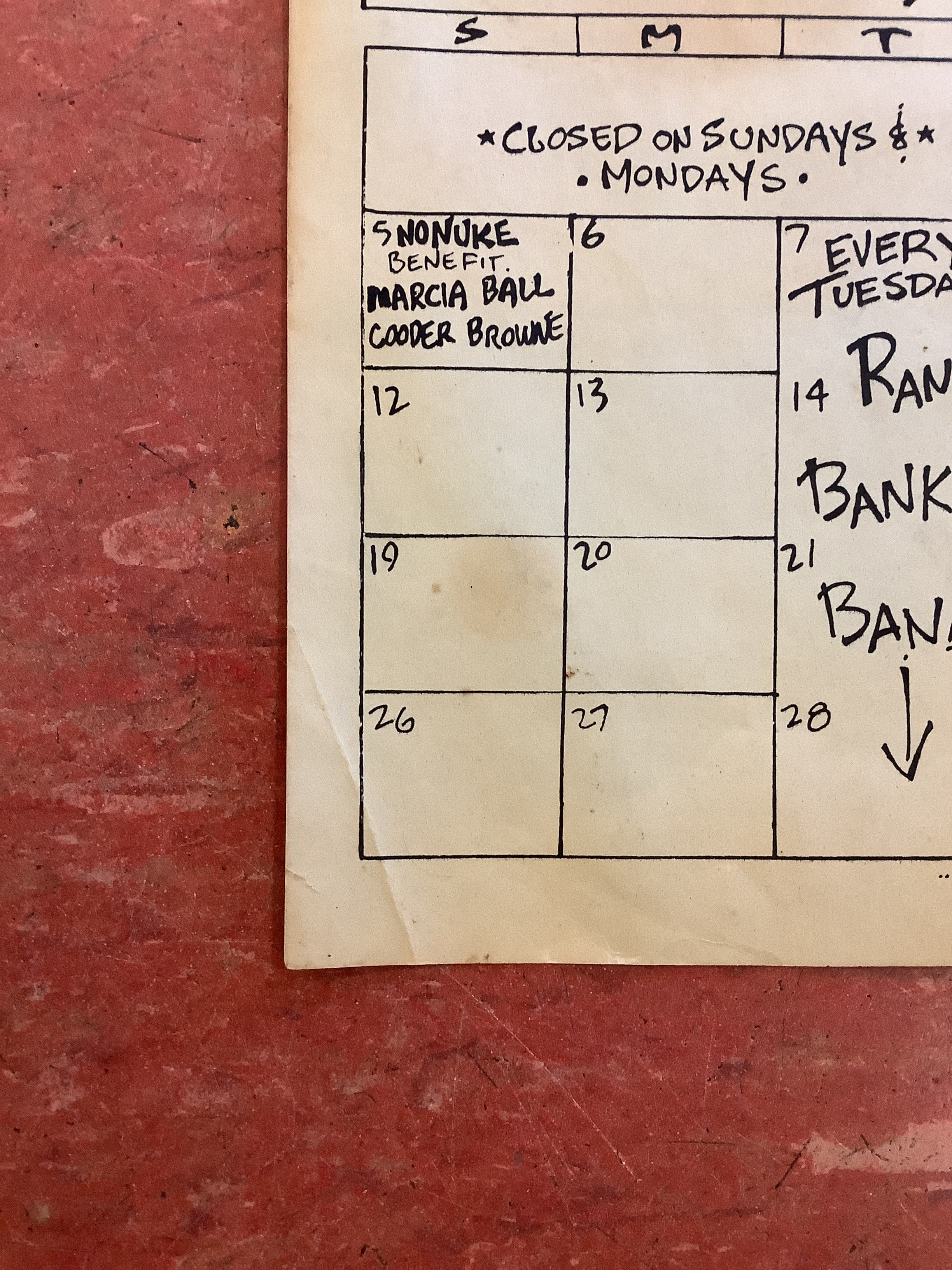Soap Creek Saloon August Calendar - 1979 (Poster) - Image 5