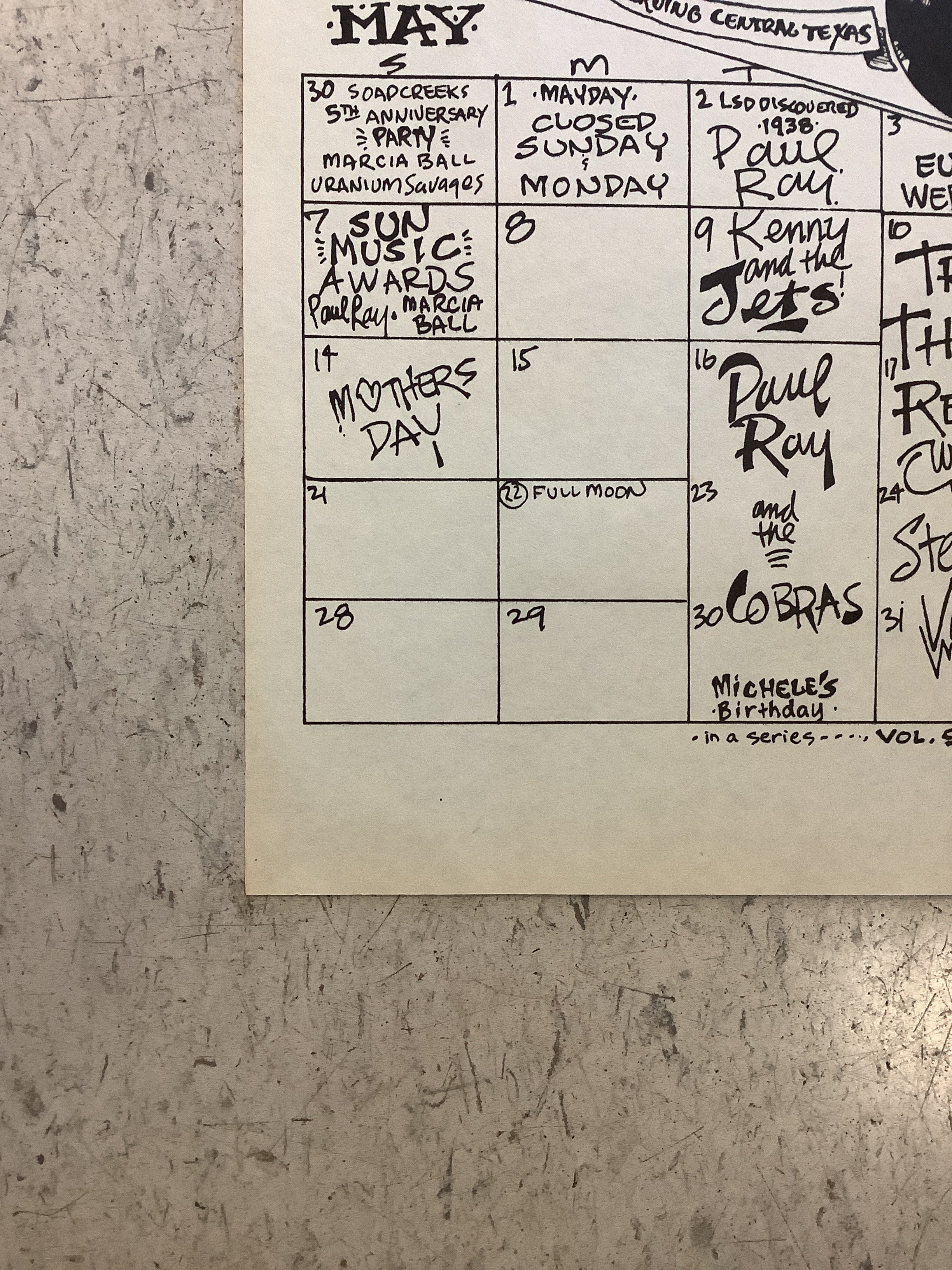 Soap Creek Saloon May Calendar - 1978 (Poster) - Image 5