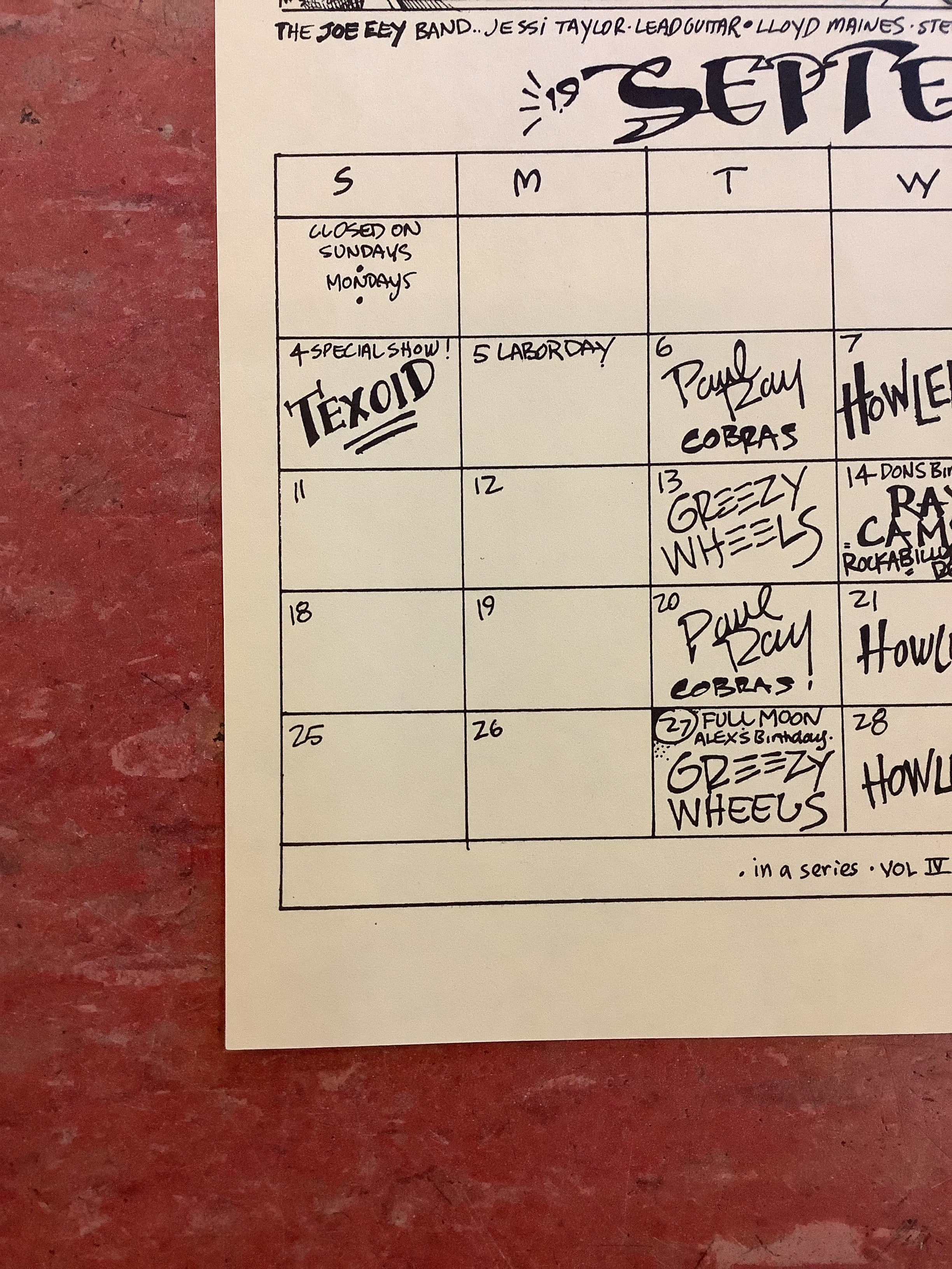 Soap Creek Saloon September Calendar - 1977 (Poster) - Image 5