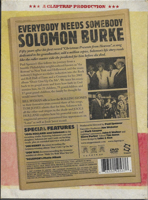 Solomon Burke - Everybody Needs Somebody (DVD) - Image 2