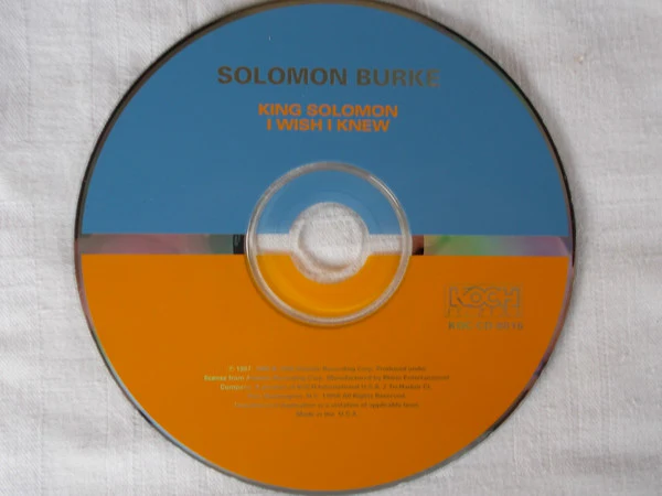 Solomon Burke - King Solomon / I Wish I Knew (CD) - Image 3