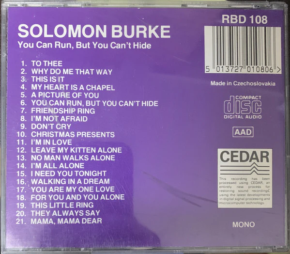 Solomon Burke - You Can Run, But You Can't Hide (CD) - Image 2