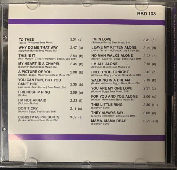 Solomon Burke - You Can Run, But You Can't Hide (CD) - Image 3