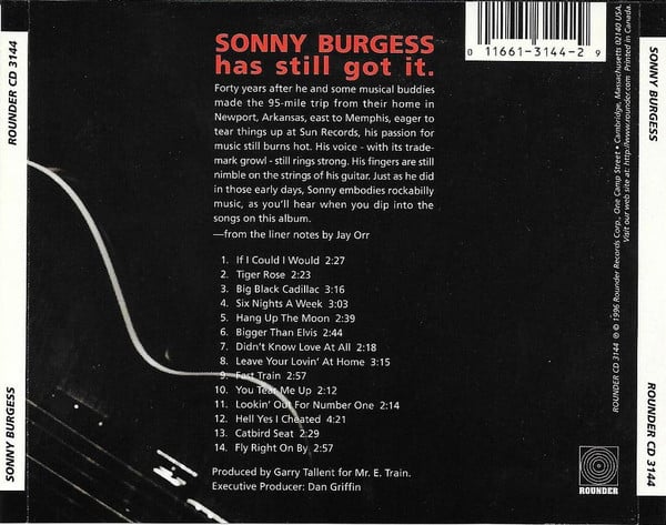 Sonny Burgess - Sonny Burgess (CD) - Image 2