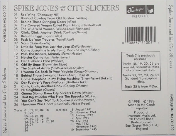 Spike Jones And His City Slickers - The Bluebirds (CD) - Image 3
