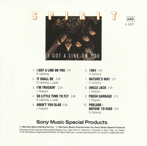 Spirit  - I Got A Line On You (CD) - Image 2