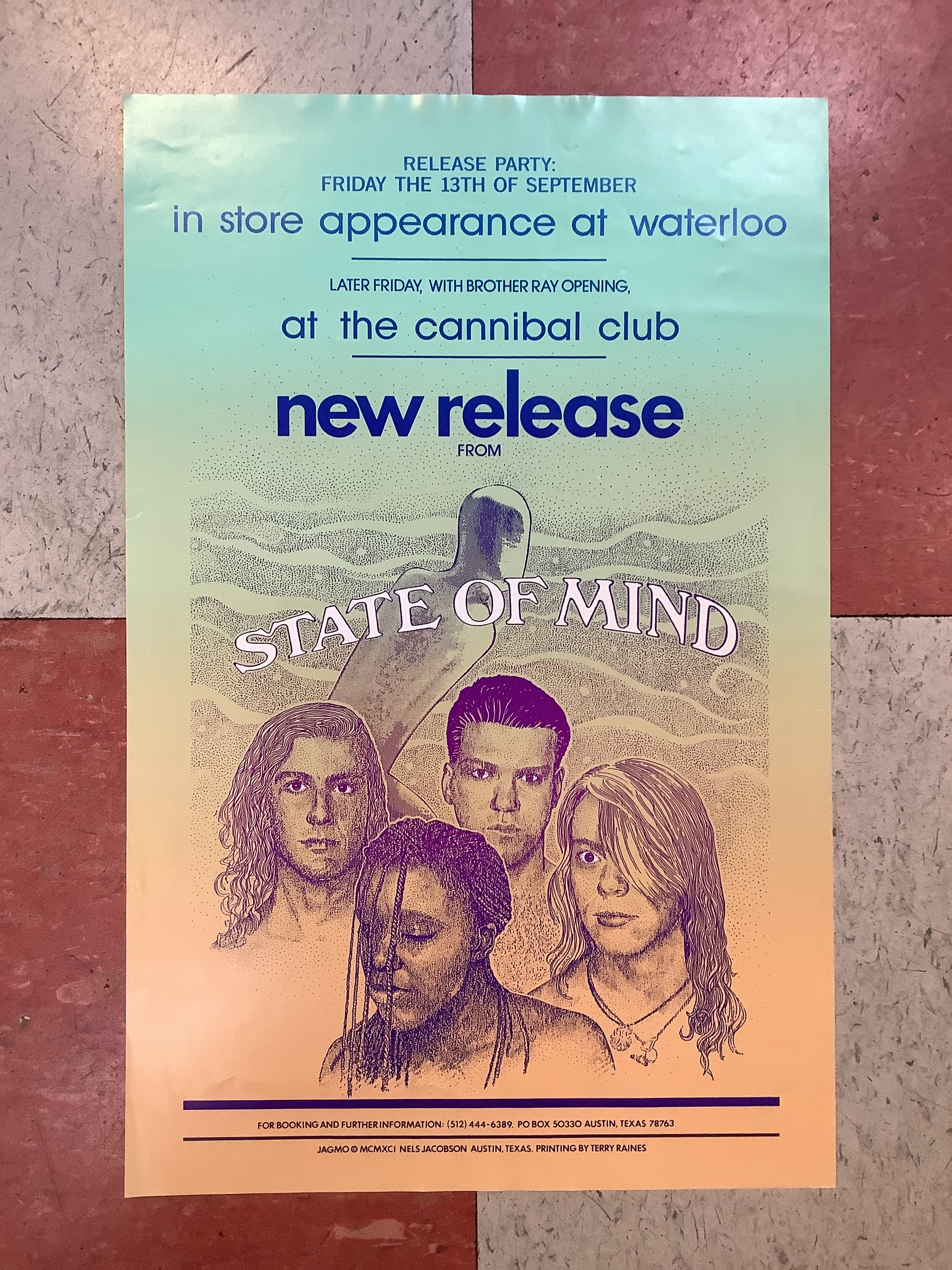 State of Mind at Cannibal Club and Waterloo Records - 1991 (Poster)