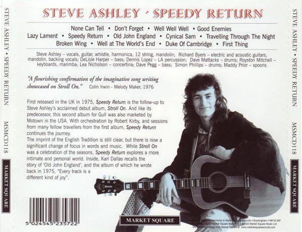 Steve Ashley - Speedy Return (CD) - Image 2