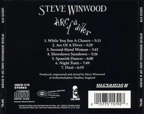 Steve Winwood - Arc Of A Diver (CD) - Image 4