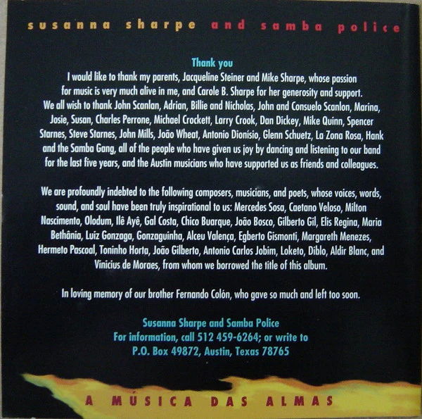 Susanna Sharpe & Samba Police - A Música Das Almas (CD) - Image 4