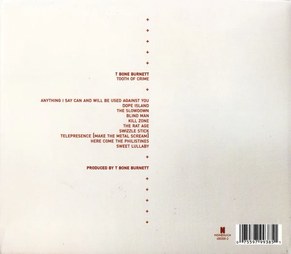 T-Bone Burnett - Tooth Of Crime (CD) - Image 2