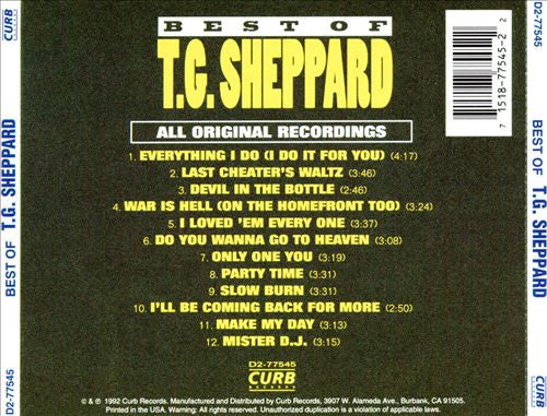 T.G. Sheppard - Best Of (CD) - Image 2