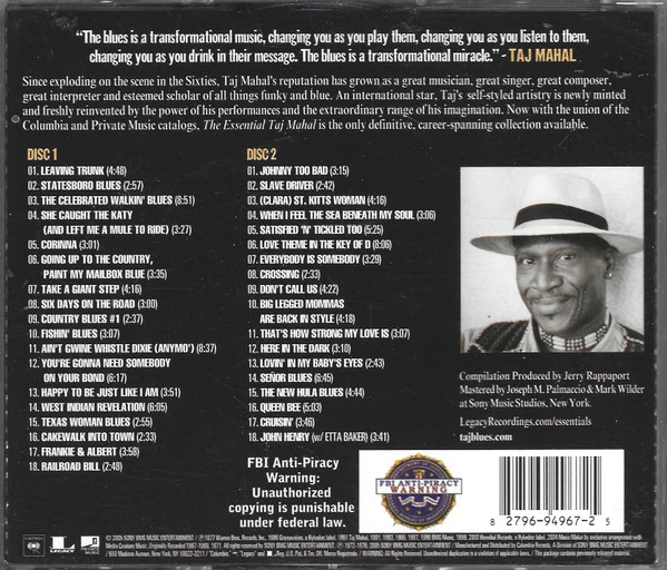 Taj Mahal - The Essential Taj Mahal (CD) - Image 2