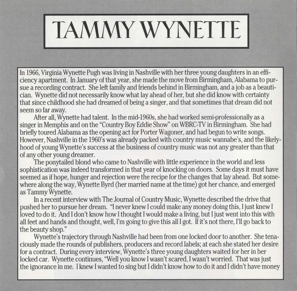 Tammy Wynette - Take Me To Your World / I Don't Wanna Play House (CD) - Image 4