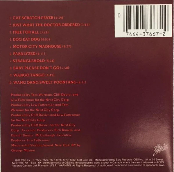 Ted Nugent - Great Gonzos! - The Best Of Ted Nugent (CD) - Image 3