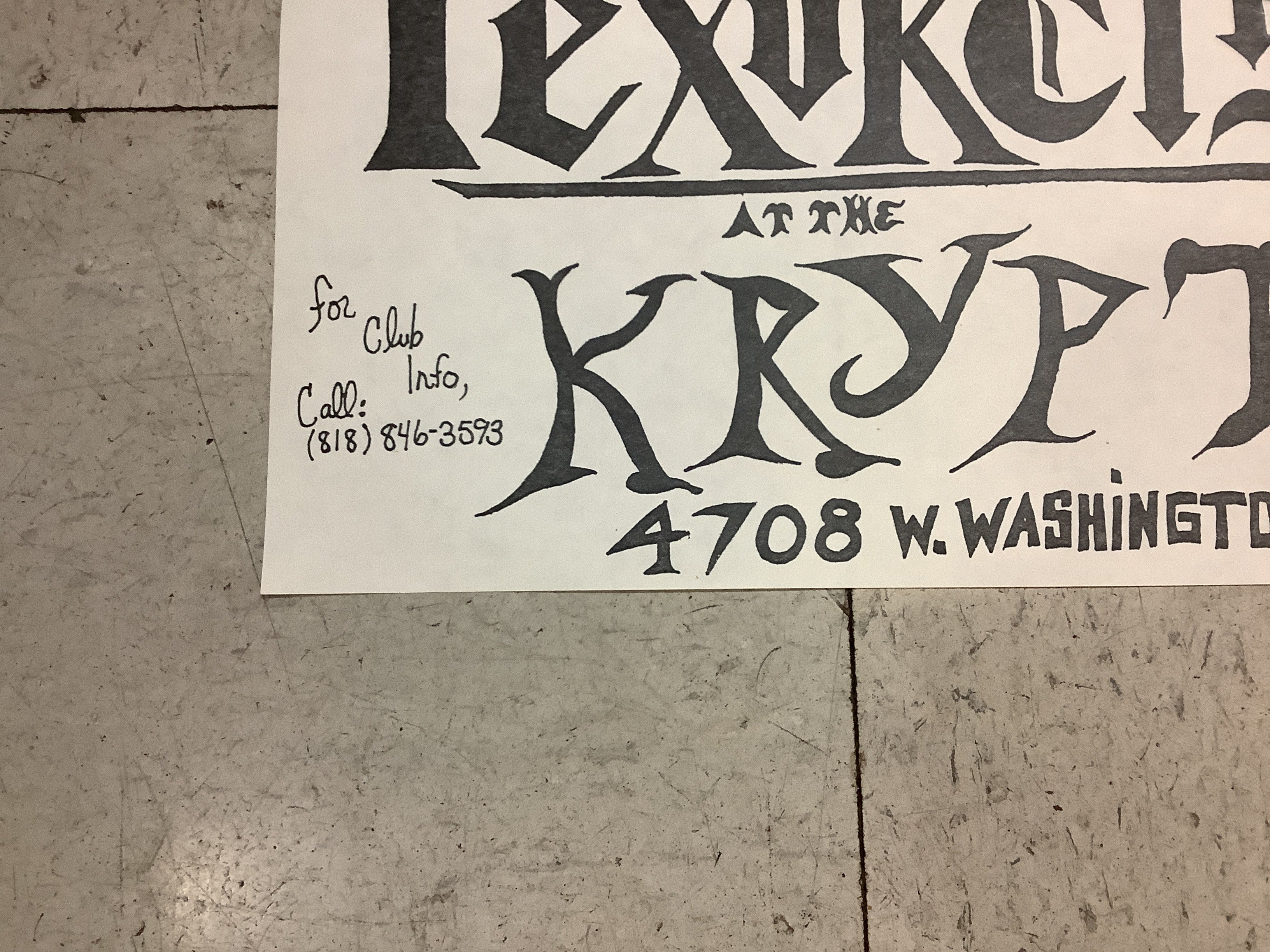 Texorcist at The Krypt Club (Poster) - Image 5
