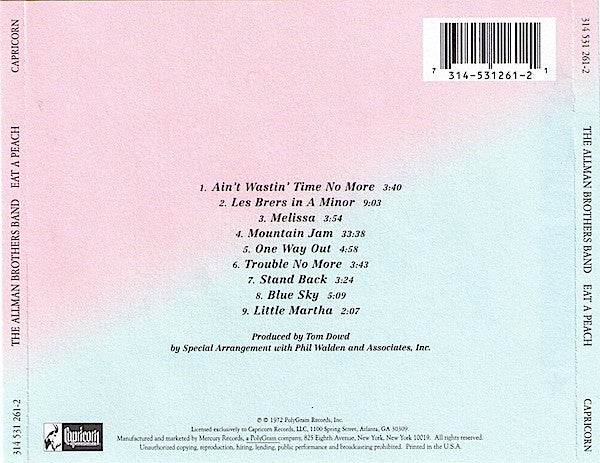 The Allman Brothers Band - Eat A Peach (CD) - Image 2