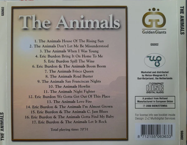 The Animals Featuring Eric Burdon - House Of The Rising Sun (CD) - Image 2