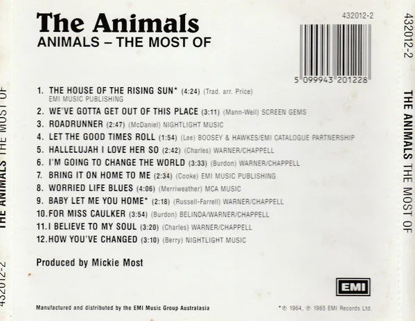 The Animals - The Most of the Animals (CD) - Image 3