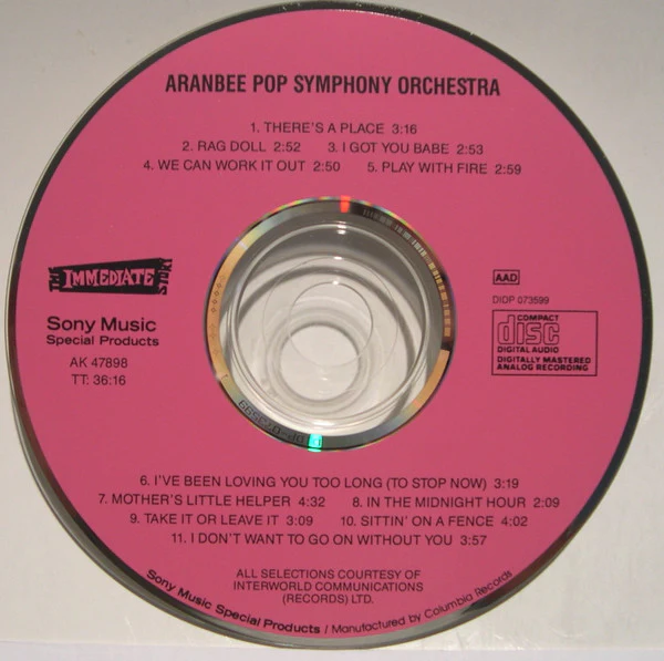 The Aranbee Pop Symphony Orchestra - Today's Pop Symphony (CD) - Image 3