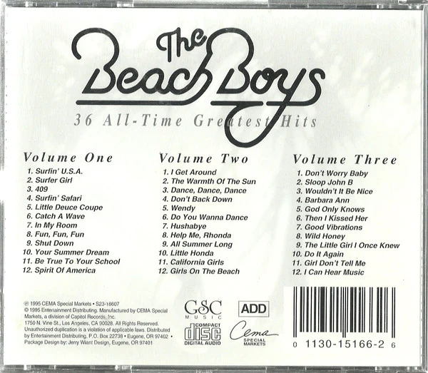 The Beach Boys - 36 All - Time Greatest Hits 3 CD Set  (CD) - Image 2