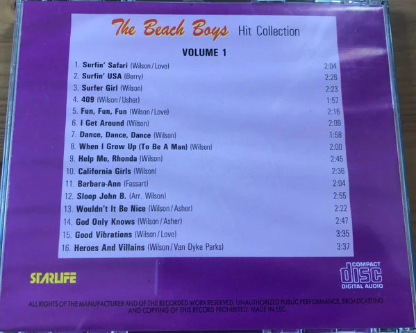 The Beach Boys - Hit Collection Volume One (CD) - Image 2