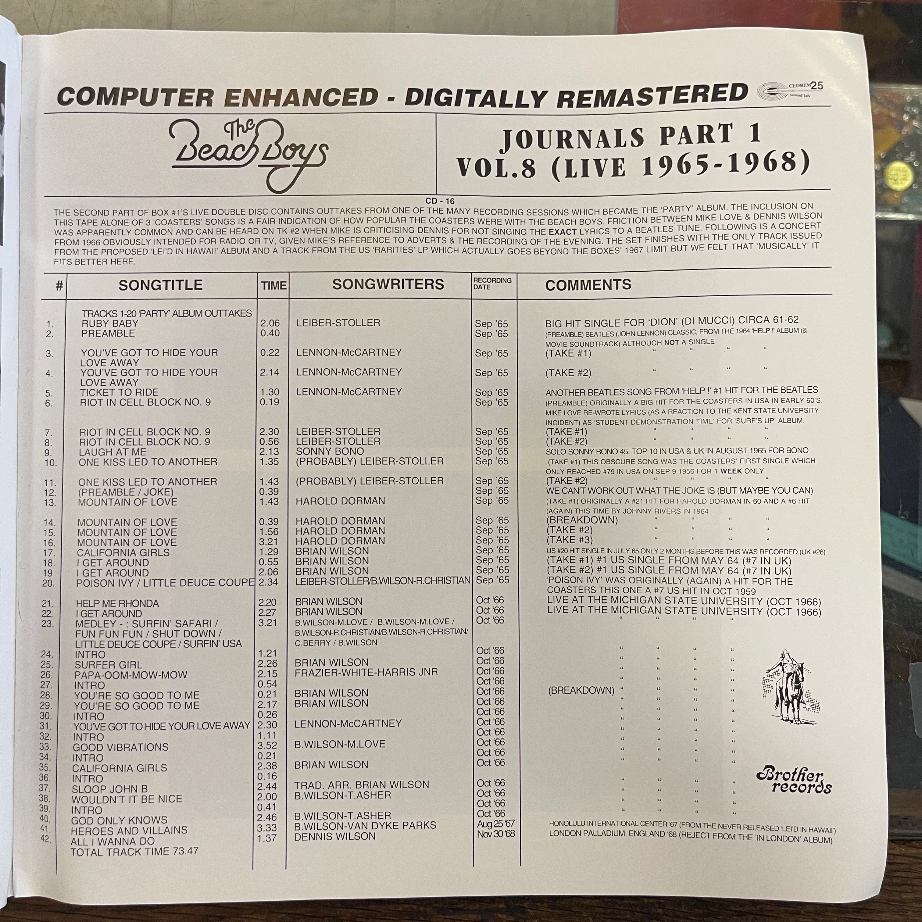 The Beach Boys - Journals, Part 1 (CD box set) - Image 11