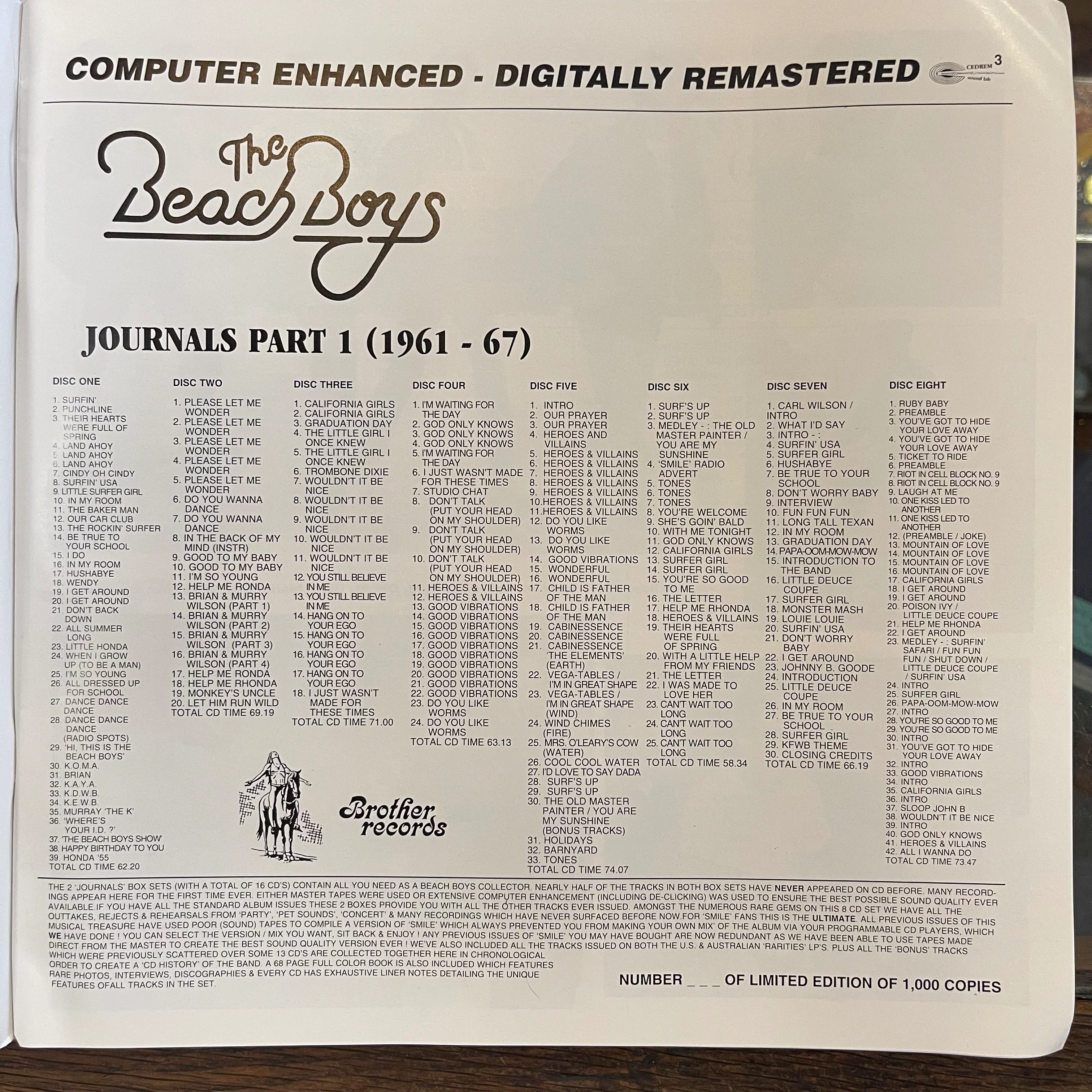 The Beach Boys - Journals, Part 1 (CD box set) - Image 3