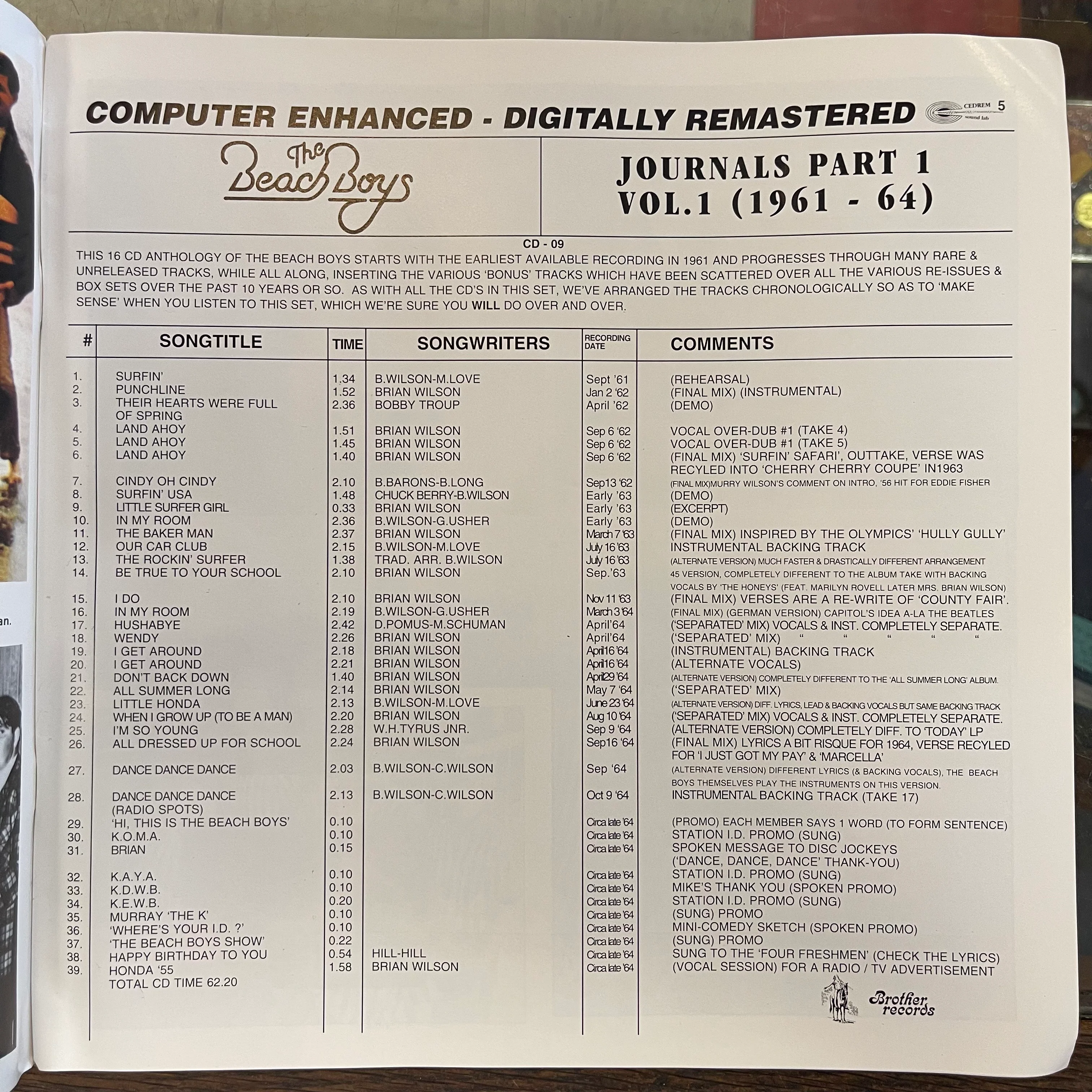 The Beach Boys - Journals, Part 1 (CD box set) - Image 4